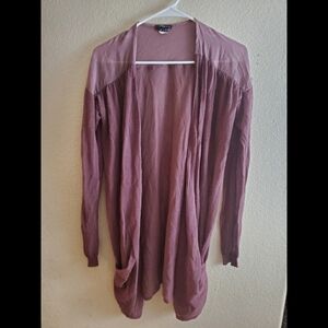 Theory Silk Open Front Boho Cardigan Sweater Small